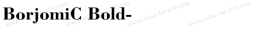BorjomiC Bold字体转换